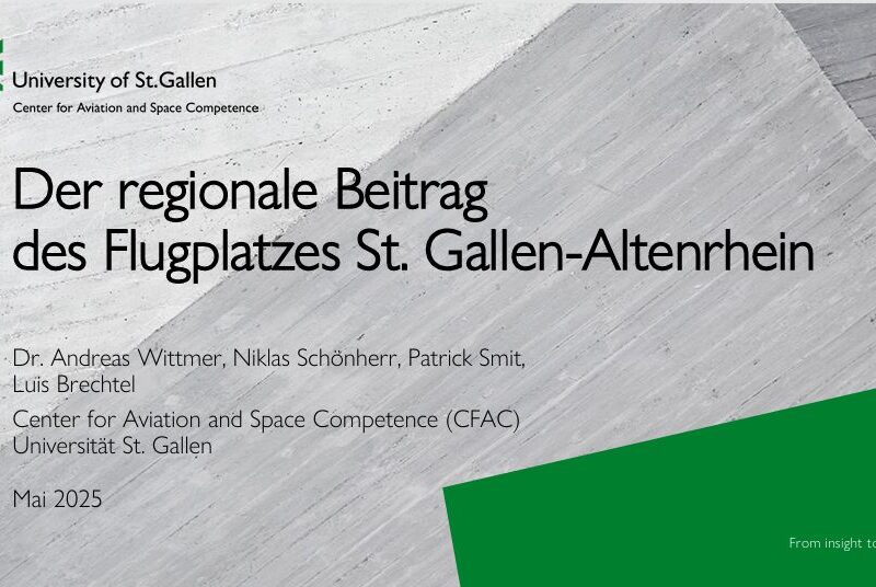 CFAC-Studie zum Flugplatz St.Gallen-Altenrhein